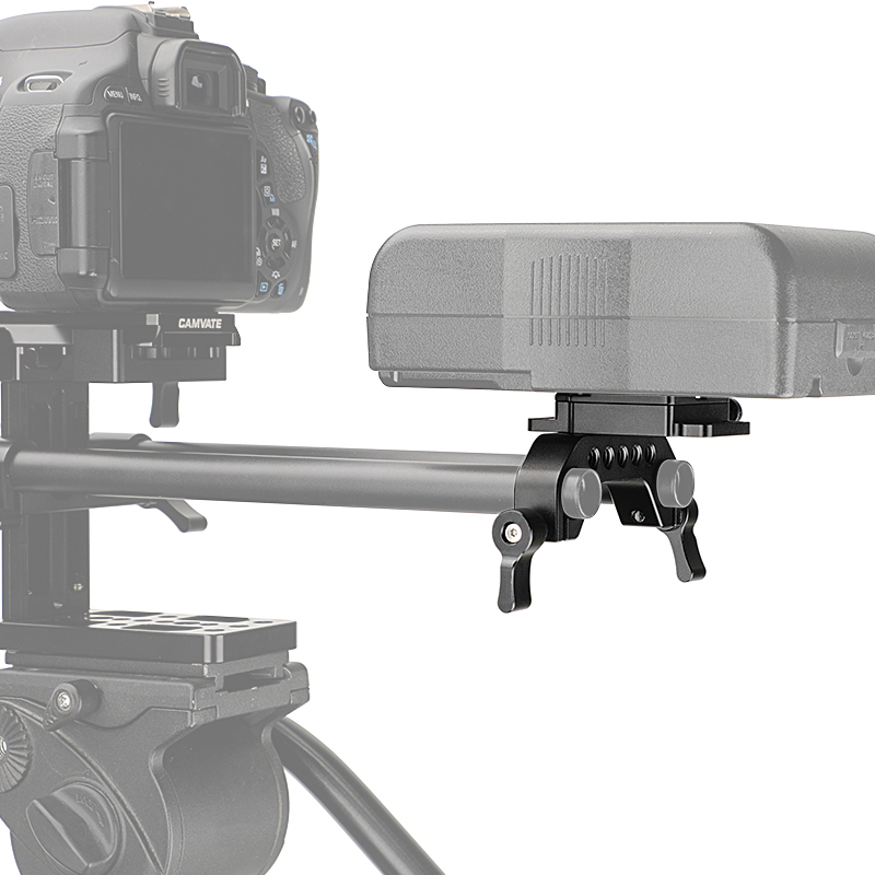 CAMVATE Small Handy V-Lock Female Quick Release Adapter With 15mm Railblock Rod Holder For Camera Cage Kit / Shoulder Rig