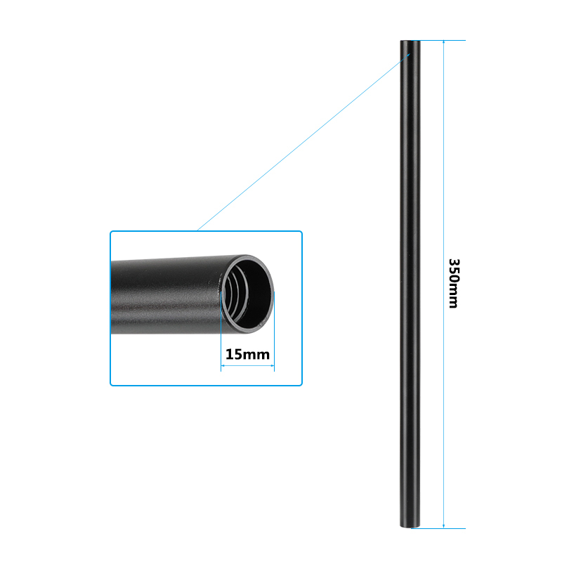 CAMVATE 350mm Standard 15mm Rod Pipe Aluminum Anodized M12 End (2 Tubes) For Shoulder Mount Rig