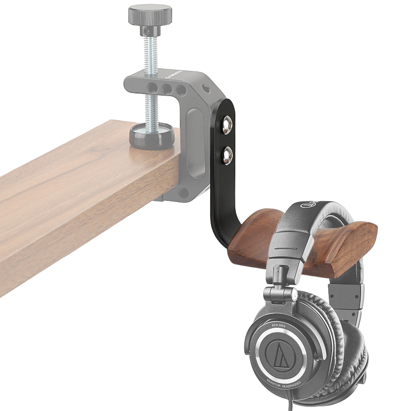 CAMVATE Universal Headphone Headset Stand Hanger (Wooden) With 1/4"-20 Mounting Points