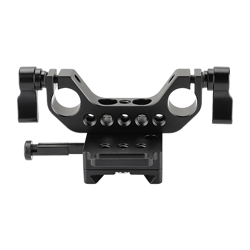 CAMVATE Small Handy V-Lock Female Quick Release Adapter With 15mm Railblock Rod Holder For Camera Cage Kit / Shoulder Rig