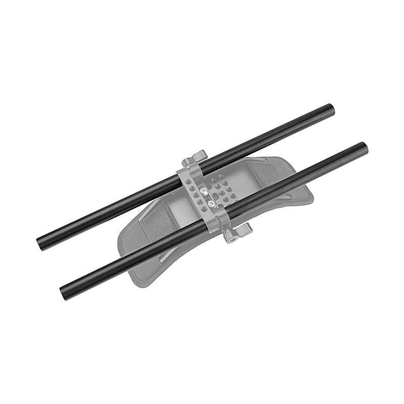 CAMVATE 350mm Standard 15mm Rod Pipe Aluminum Anodized M12 End (2 Tubes) For Shoulder Mount Rig