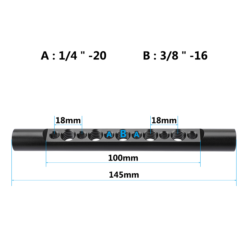 Camvate 15mm 145mm  cheese rod with 1/4" 3/8" thread for DSLR Rigs camera video cage