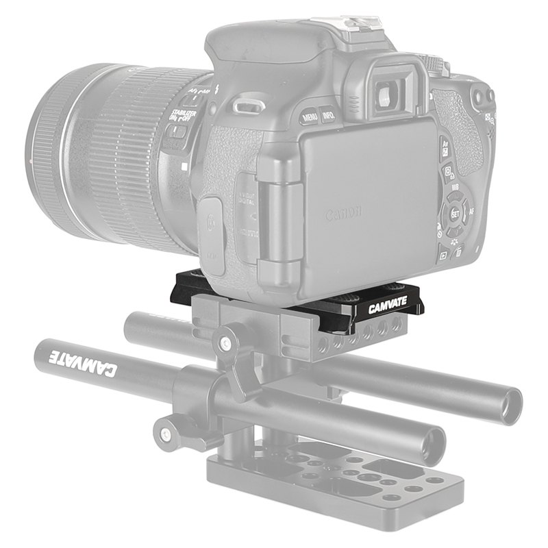 CAMVATE Manfrotto Slide-in Camera Quick Release Plate With 1/4" & 3/8" Threads