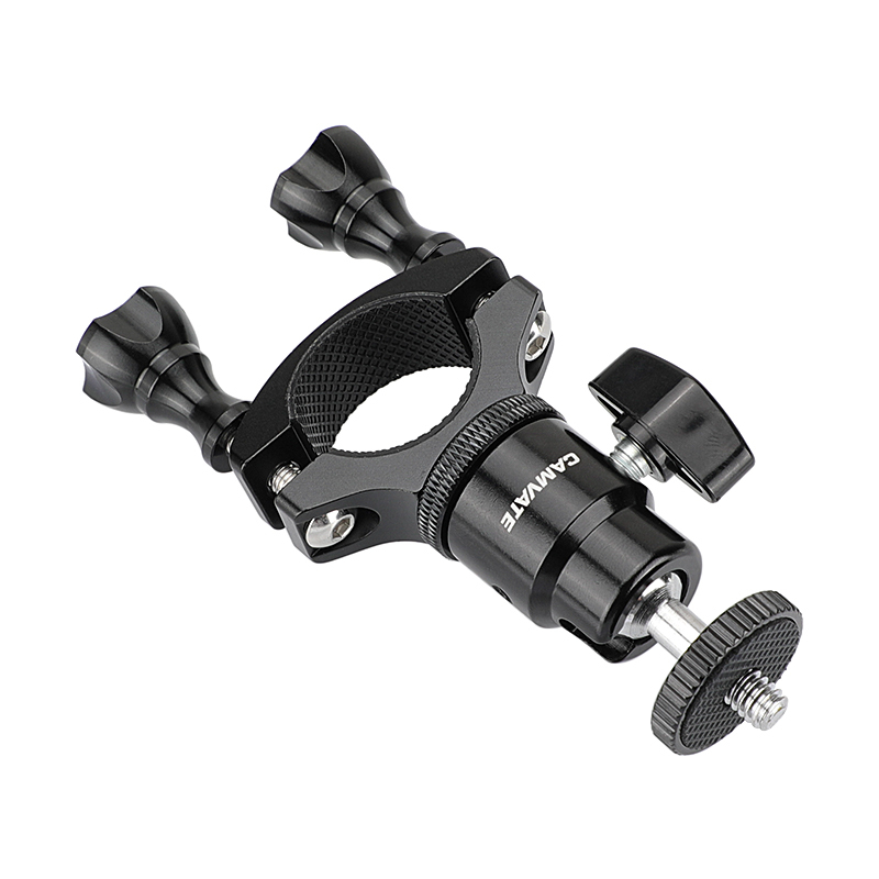 CAMVATE Handlebar Clamp Mount Holder (18mm -32mm) With Adjustable Ball Head 1/4" Mounting Screw For Mobile Phone / GoPro