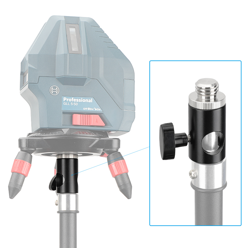 CAMVATE 16mm Light Stand Head With 5/8"-11 Male To 1/4"-20 Female Thread Screw For Tripod Laser Level Adapter BOSCH