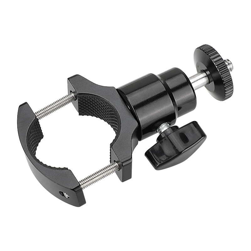 CAMVATE Rod Clamp Clip Mount Holder (18mm -32mm) With Adjustable Ball Head 1/4" Mounting Screw For Flashlight / GoPro Camera