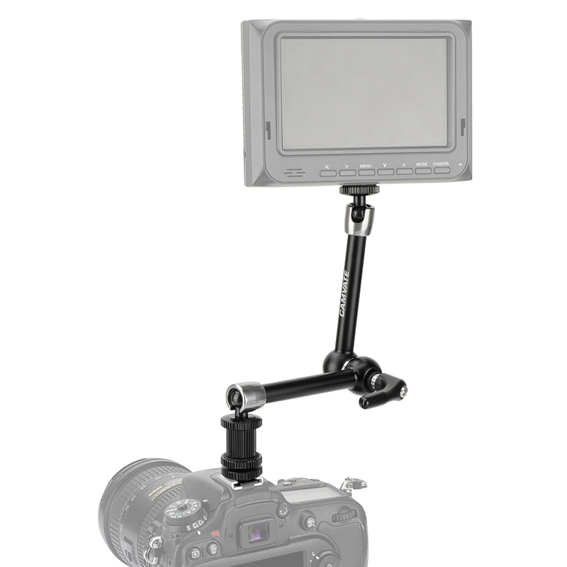CAMVATE Upgraded 11" Articulating Magic Arm + Super Crab Clamp + Smartphone Phone Clip + GoPro Monopod Mount Adapter
