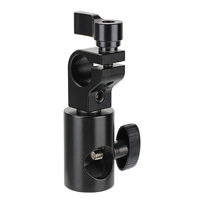 CAMVATE 16mm Light Stand Head With 15mm Single Rod Holder Clamp
