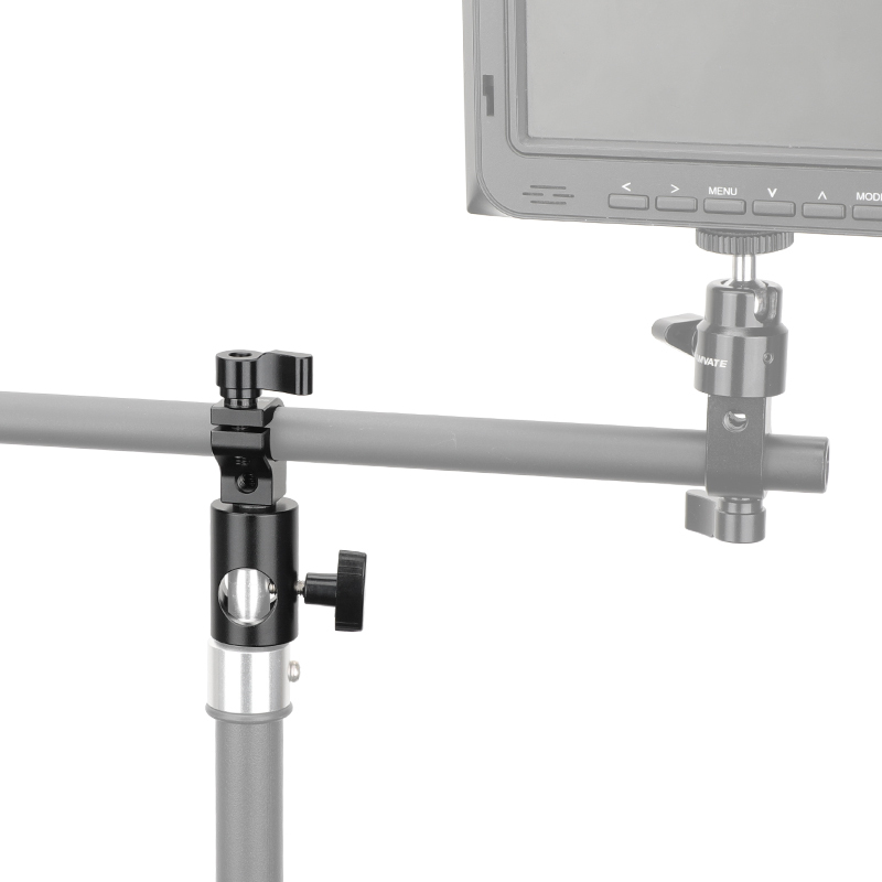 CAMVATE 16mm Light Stand Head With 15mm Single Rod Holder Clamp