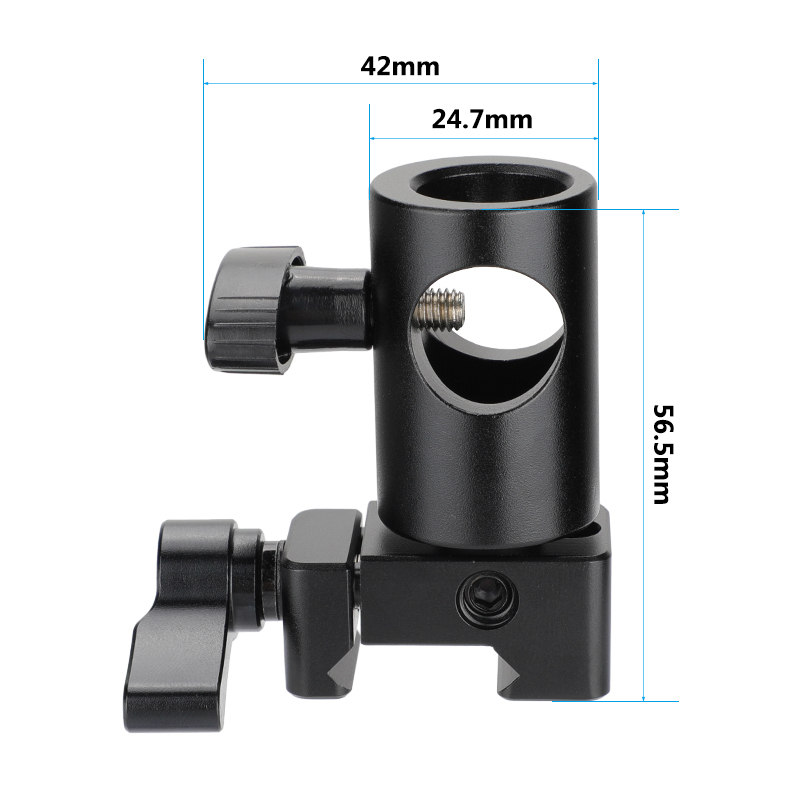 CAMVATE 16mm Light Stand Head Adapter With Standard NATO Rail Clamp