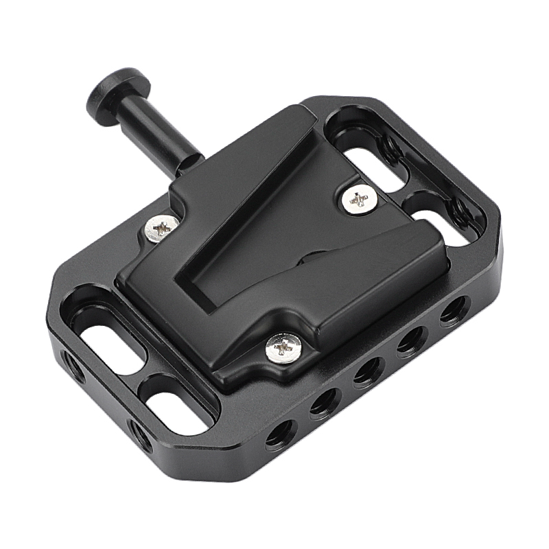 CAMVATE Mini V Mount Female Adapter Quick Release With 1/4"-20 Mounting Slots For DSLR Camera Battery