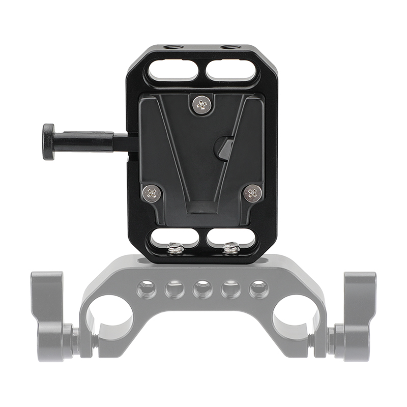 CAMVATE Mini V Mount Female Adapter Quick Release With 1/4"-20 Mounting Slots For DSLR Camera Battery