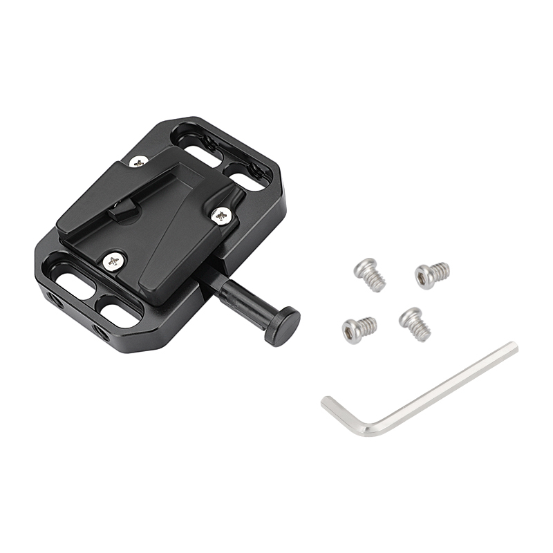 CAMVATE Mini V Mount Female Adapter Quick Release With 1/4"-20 Mounting Slots For DSLR Camera Battery