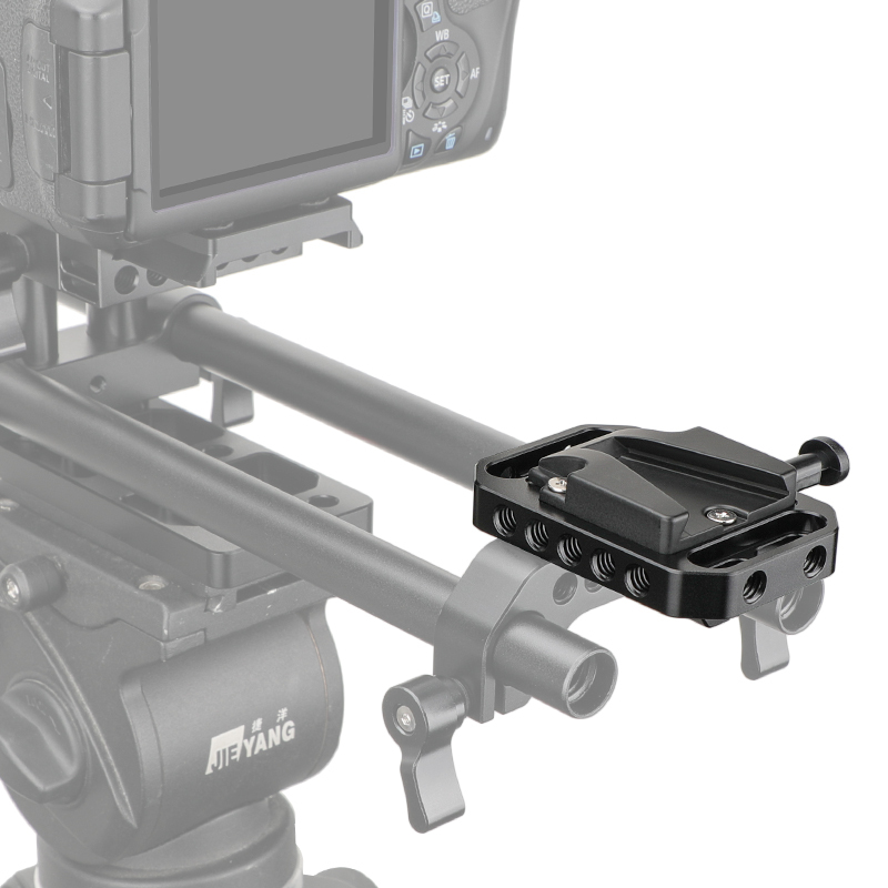 CAMVATE Mini V Mount Female Adapter Quick Release With 1/4"-20 Mounting Slots For DSLR Camera Battery