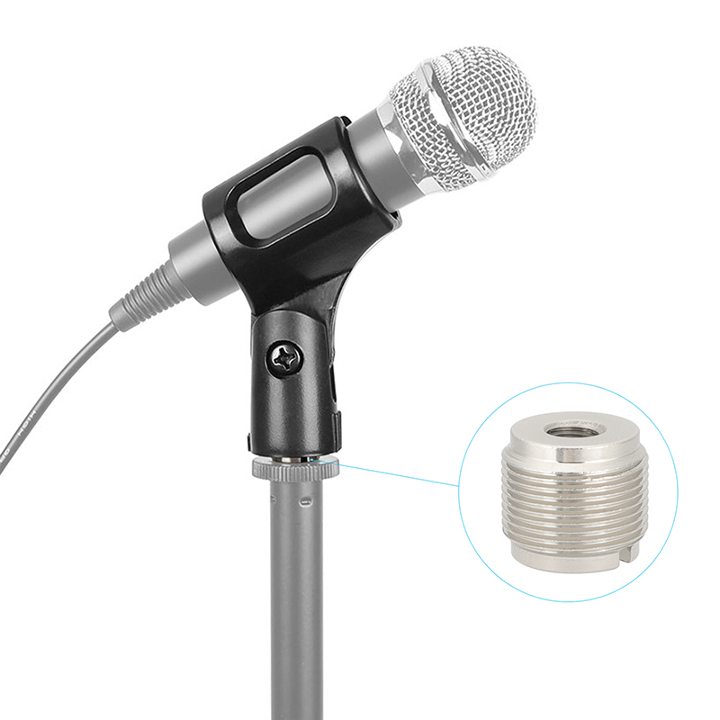CAMVATE 5/8"-27 Male To 1/4"-20 Female & 3/8"-16 Female Microphone Mount Screw Adapter (2 Pieces)