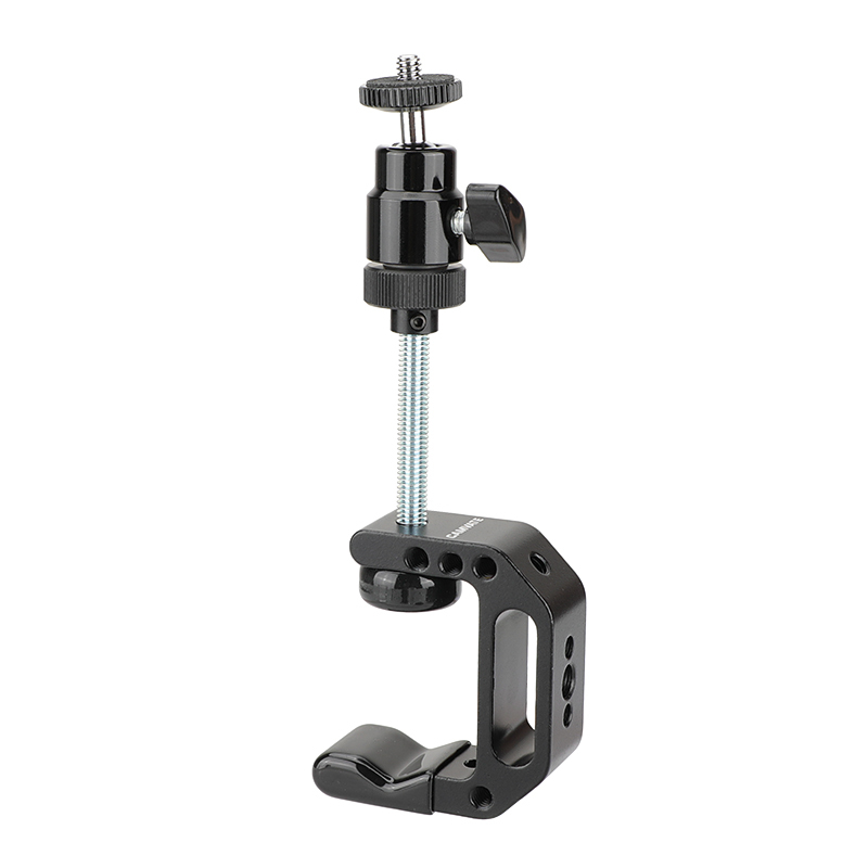 CAMVATE Multiple-function C Clamp Desktop Holder With Adjustable 1/4"-20 Ball Head Mount For Photographic Accessories