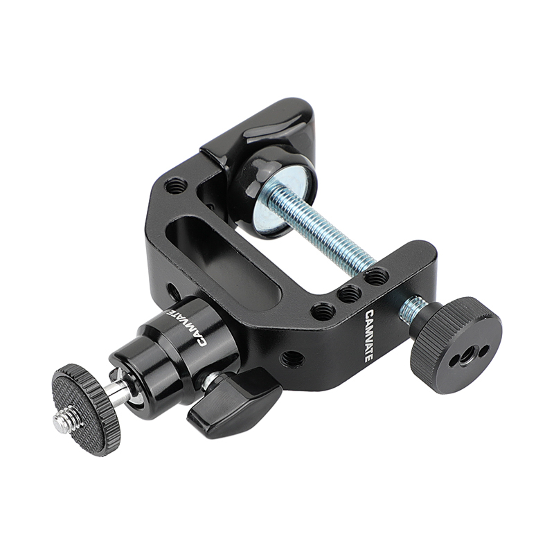 CAMVATE Multiple-function C Clamp Desktop Holder With Adjustable 1/4"-20 Ball Head Mount For Photographic Accessories