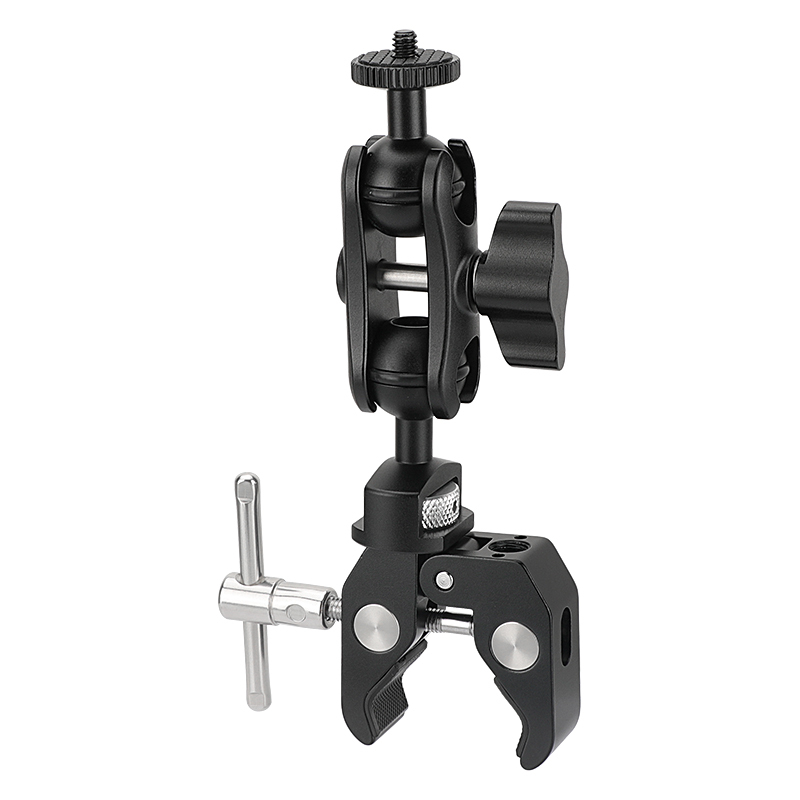 CAMVATE Universal Super Crab Clamp Multi-purpose With Adjustable 1/4"-20 Ball Head Magic Arm Mount For LED Flashlight