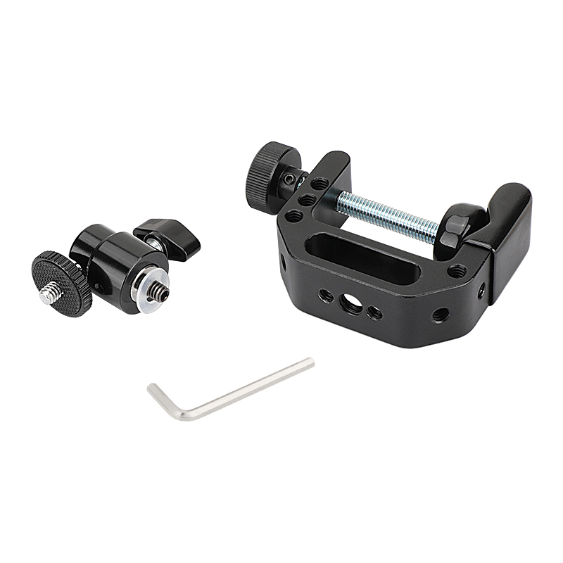 CAMVATE Multiple-function C Clamp Desktop Holder With Adjustable 1/4"-20 Ball Head Mount For Photographic Accessories