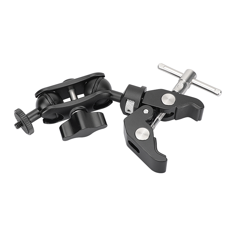 CAMVATE Universal Super Crab Clamp Multi-purpose With Adjustable 1/4"-20 Ball Head Magic Arm Mount For LED Flashlight