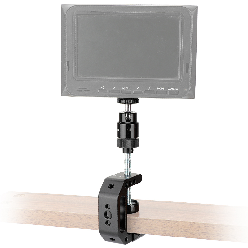 CAMVATE Multiple-function C Clamp Desktop Holder With Adjustable 1/4"-20 Ball Head Mount For Photographic Accessories