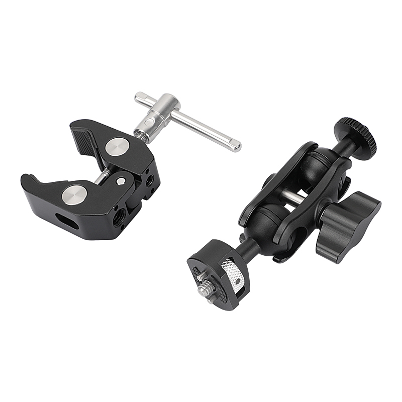 CAMVATE Universal Super Crab Clamp Multi-purpose With Adjustable 1/4"-20 Ball Head Magic Arm Mount For LED Flashlight