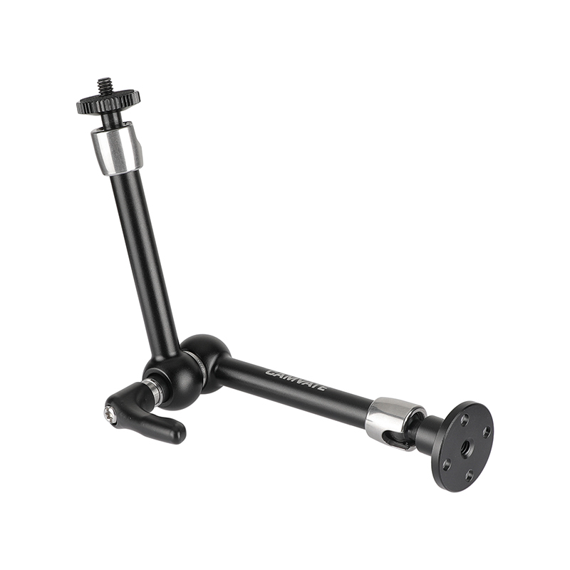 CAMVATE 11" Articulating Magic Arm With 1/4" Ball Heads & Strengthened Central Lock Knob + Circular Wall Mount Base