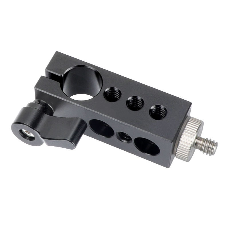 CAMVATE 1/4" Thread Mount to 15mm Single Rod Clamp fr Rail System 15mm Rod DSLR Camera