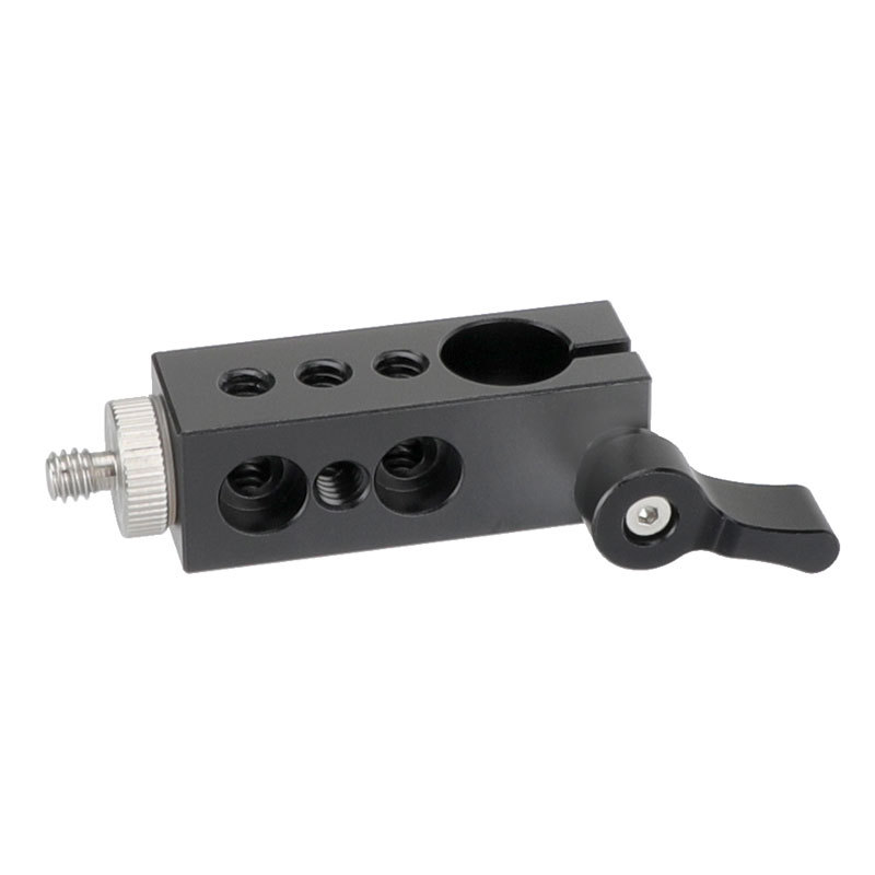 CAMVATE 1/4" Thread Mount to 15mm Single Rod Clamp fr Rail System 15mm Rod DSLR Camera