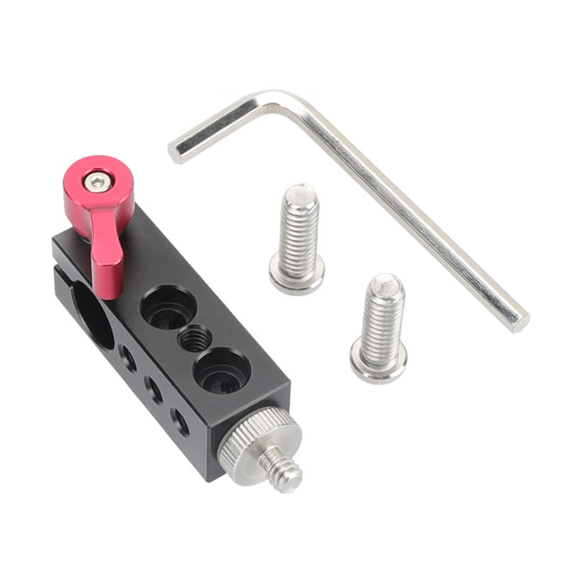 CAMVATE 1/4" Thread Mount to 15mm Single Rod Clamp fr Video Camcorder SLR Camera Monitor