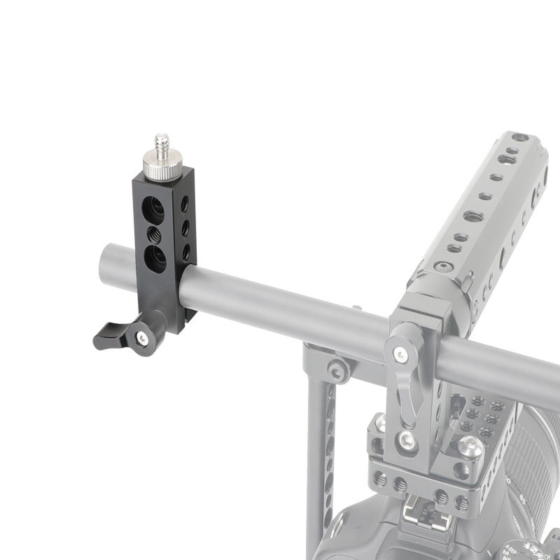 CAMVATE 1/4" Thread Mount to 15mm Single Rod Clamp fr Rail System 15mm Rod DSLR Camera