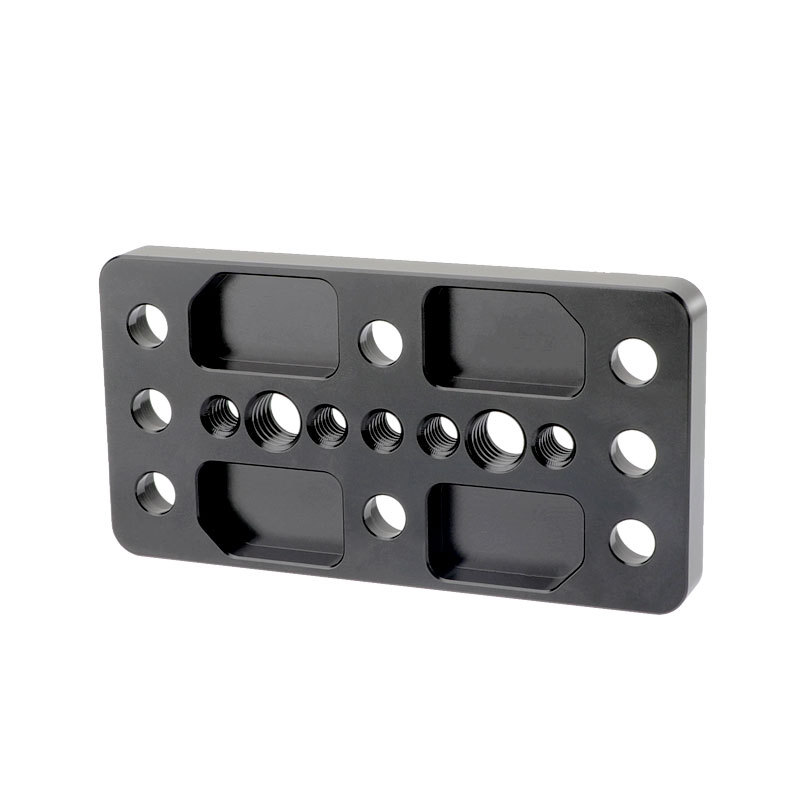 CAMVATE 1/4" & 3/8" Thread Cheese Plate Tripod Mounting Plate for DSLR Camera Cage Rig Stabilizer