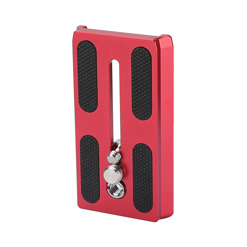CAMVATE Manfrotto Slide-in Camera Quick Release Plate With 1/4" & 3/8" Threads (Red Color)