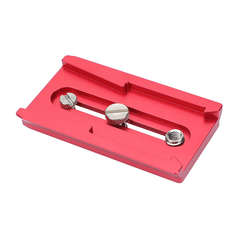 CAMVATE Manfrotto Slide-in Camera Quick Release Plate With 1/4" & 3/8" Threads (Red Color)