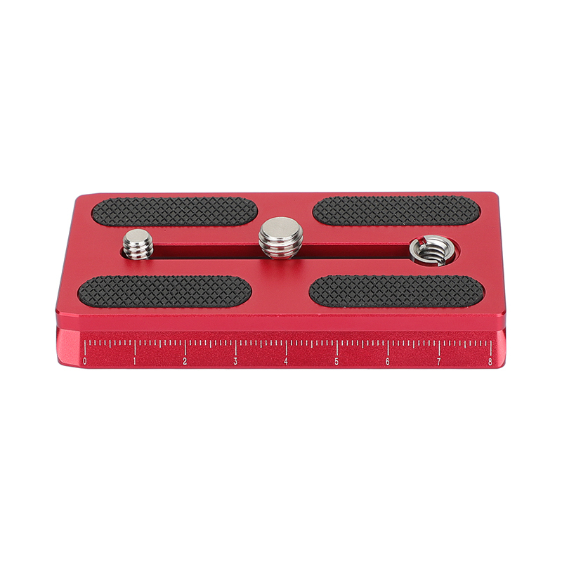 CAMVATE Manfrotto Slide-in Camera Quick Release Plate With 1/4" & 3/8" Threads (Red Color)