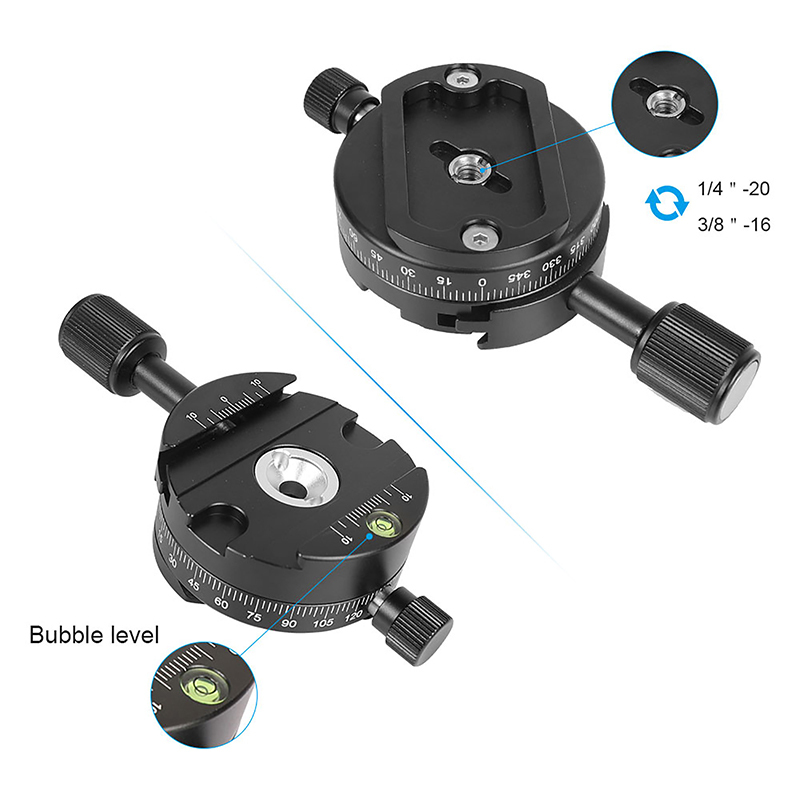 CAMVATE 360 Degree Rotating Panoramic Tripod Head Mounting Quick Release Plate Kit