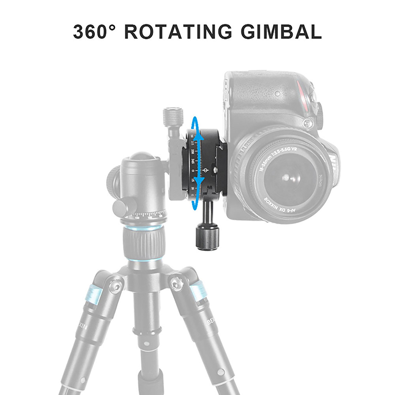 CAMVATE 360 Degree Rotating Panoramic Tripod Head Mounting Quick Release Plate Kit