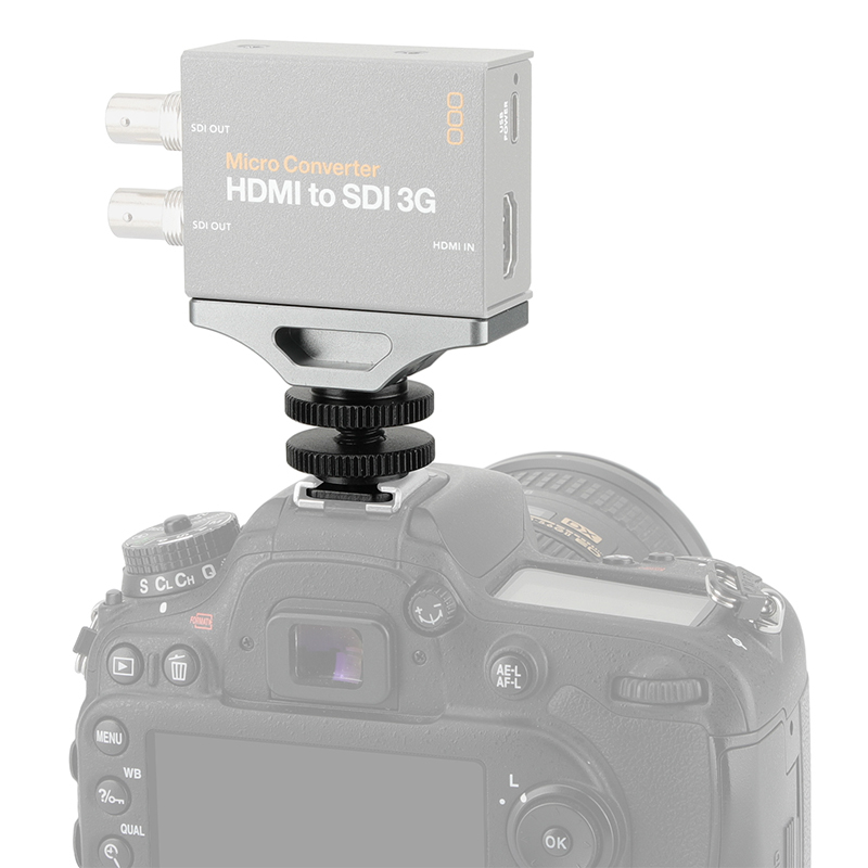 CAMVATE Extension Support With Shoe Adapter For BlackMagic Micro Signal Converter