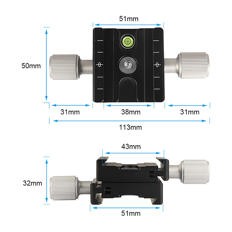 CAMVATE 50mm Camera Clamp Quick Release Double-Sided Clamp