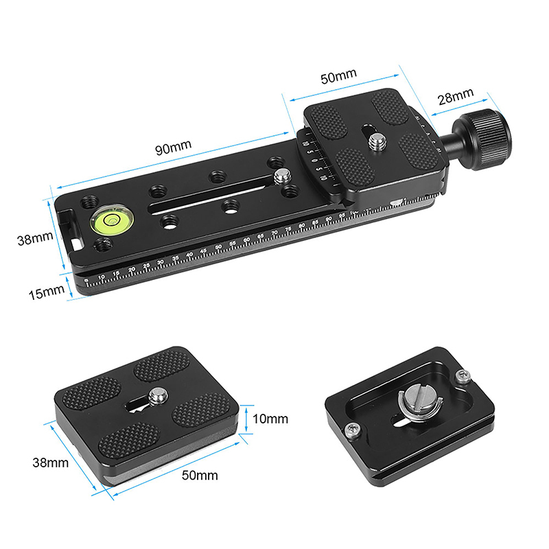 CAMVATE Slide Rail Quick Release Plate Clamp Kit 140mm Long