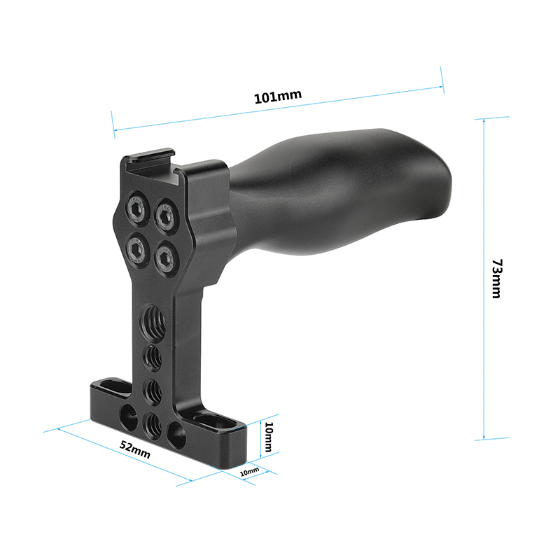 CAMVATE Aluminum Top Hand Grip With 1/4"-20 Mounting Points & Shoe Mount For DSLR Camera Cage Kit