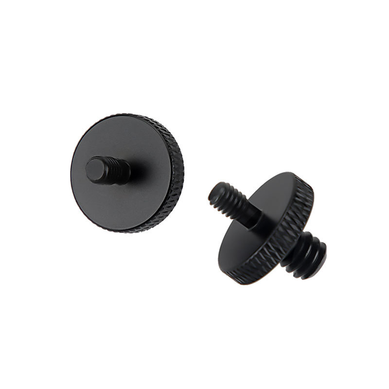 CAMVATE Double-end M4 Male to 1/4"-20 Male Thread Screw Convert Adapter Aluminum Alloy Made (2 Pieces)