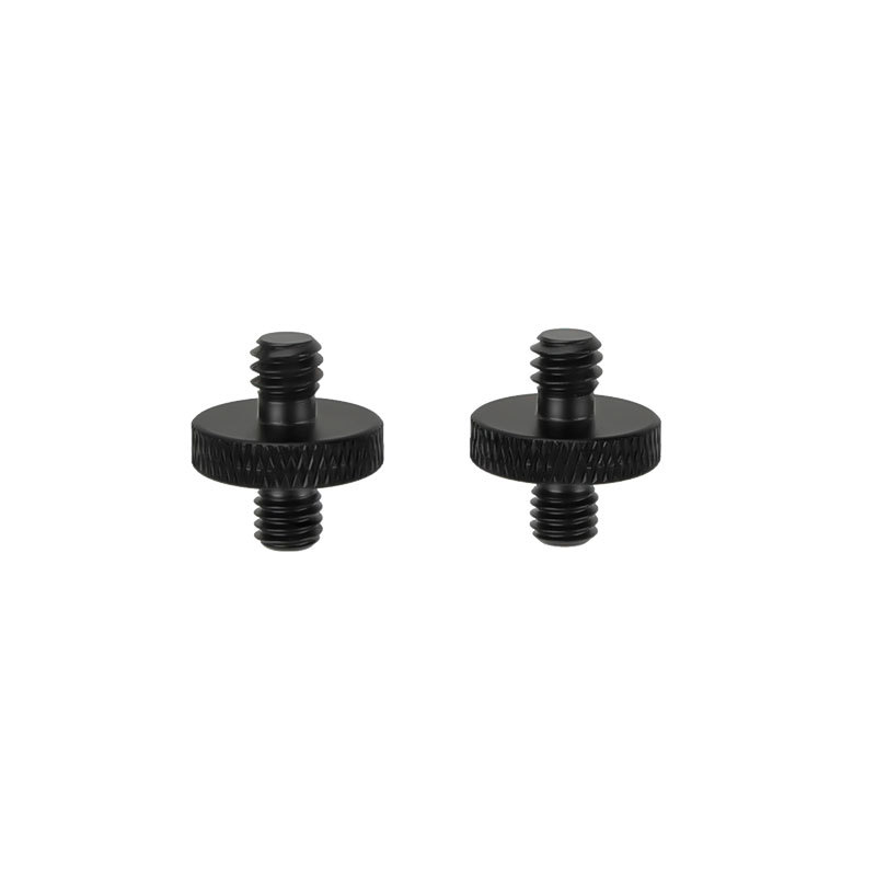 CAMVATE Double-end M6 Male to 1/4"-20 Male Thread Screw Convert Adapter Aluminum Alloy Made (2 Pieces)