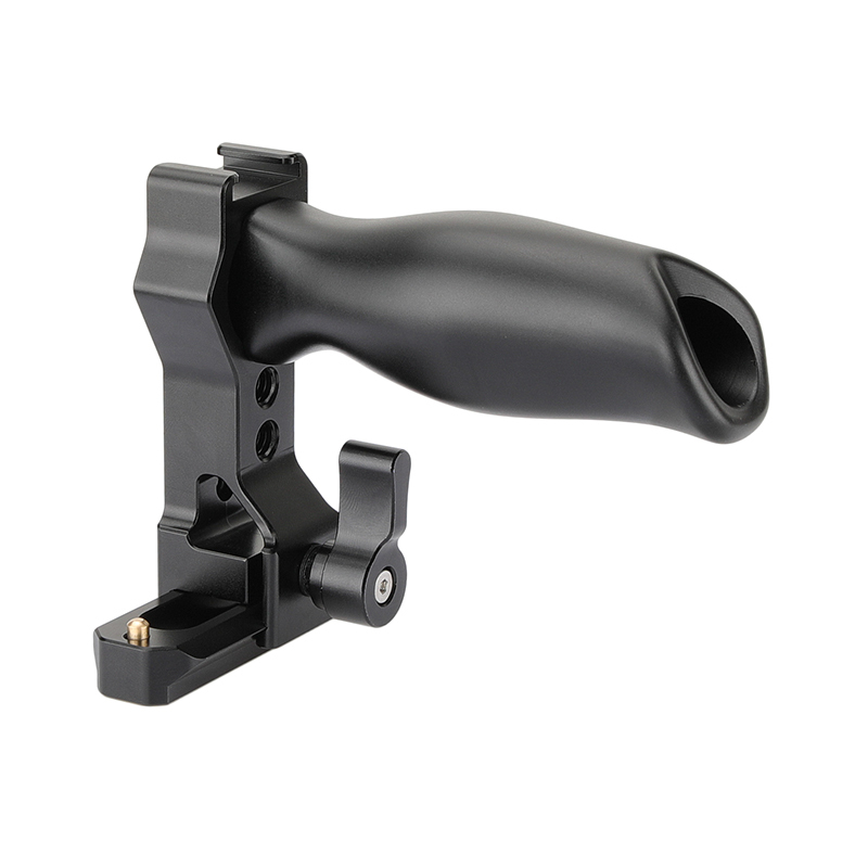 CAMVATE Aluminum Top Hand Grip With Quick Release NATO Clamp & 70mm NATO Rail For DSLR Camera Cage Kit