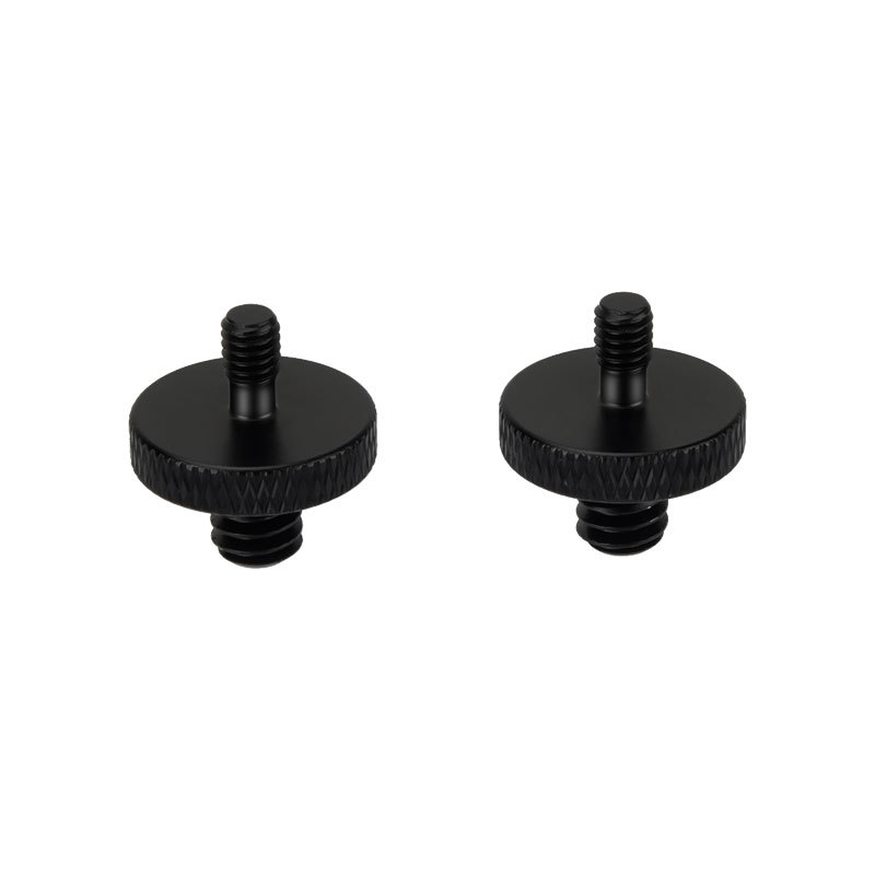 CAMVATE Double-end M4 Male to 1/4"-20 Male Thread Screw Convert Adapter Aluminum Alloy Made (2 Pieces)