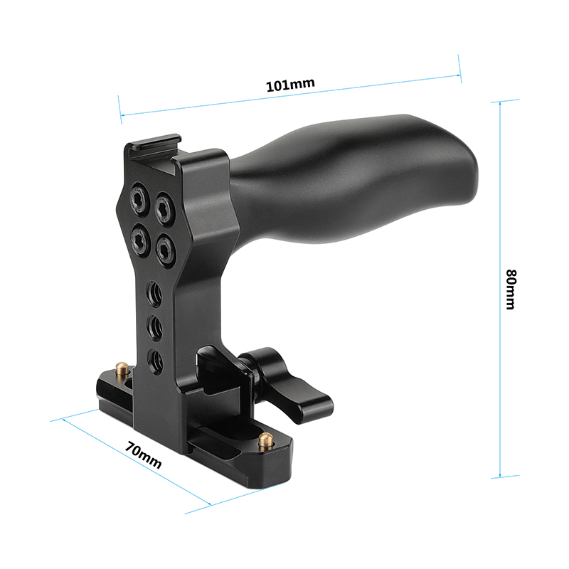 CAMVATE Aluminum Top Hand Grip With Quick Release NATO Clamp & 70mm NATO Rail For DSLR Camera Cage Kit