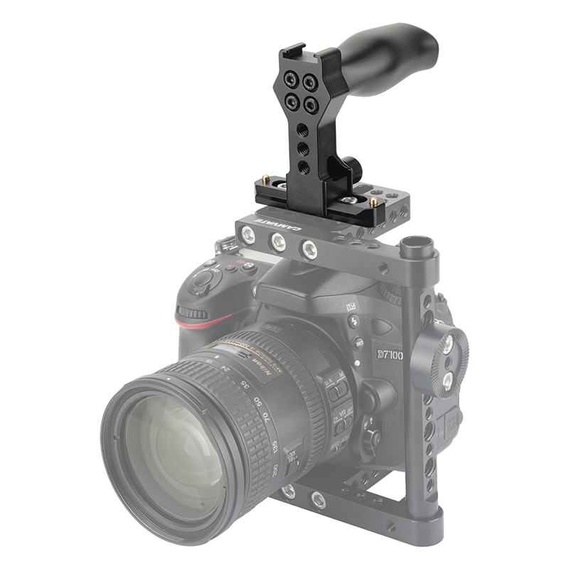 CAMVATE Aluminum Top Hand Grip With Quick Release NATO Clamp & 70mm NATO Rail For DSLR Camera Cage Kit