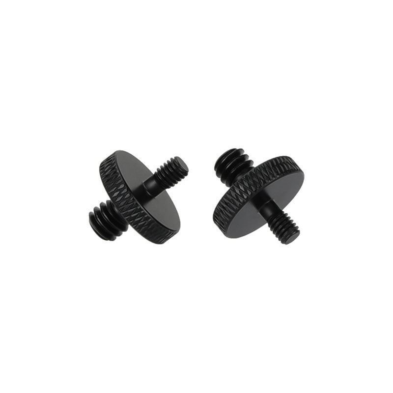 CAMVATE Double-end M4 Male to 1/4"-20 Male Thread Screw Convert Adapter Aluminum Alloy Made (2 Pieces)