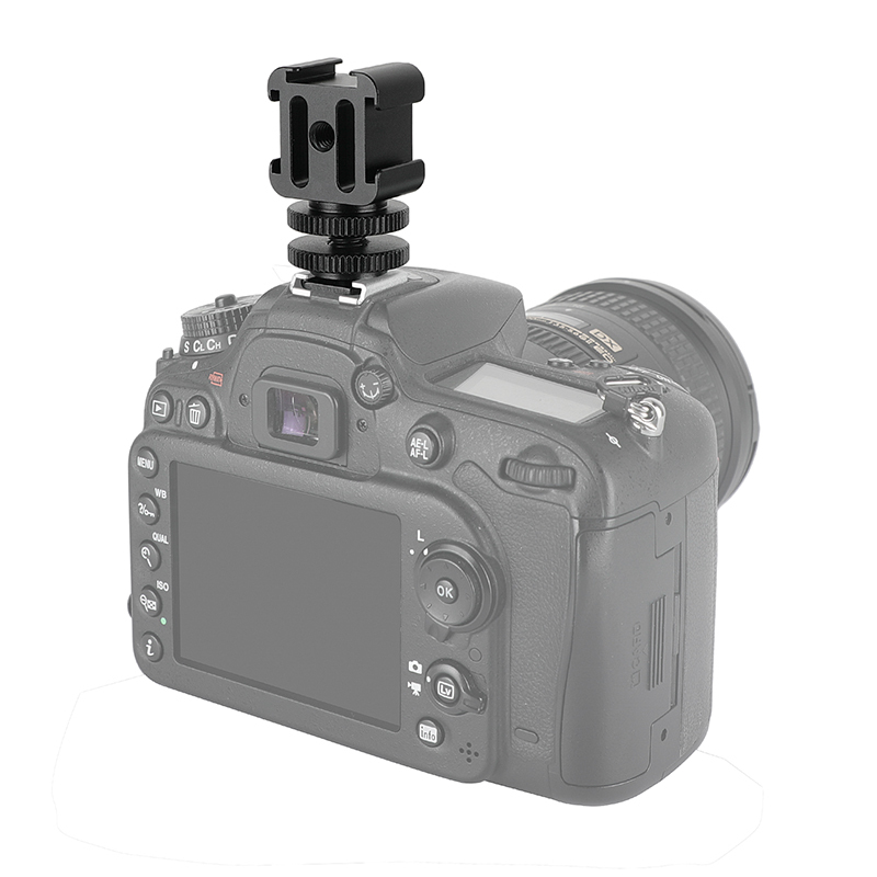 CAMVATE 3-Way Cold Shoe Mount Bundle With Adjustable Shoe Mount Adapter