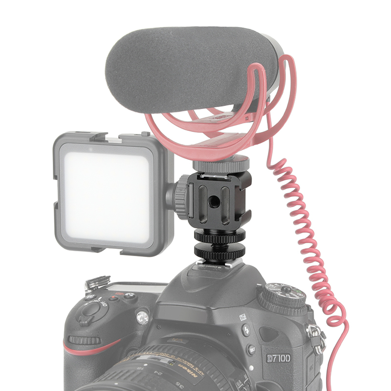 CAMVATE 3-Way Cold Shoe Mount Bundle With Adjustable Shoe Mount Adapter